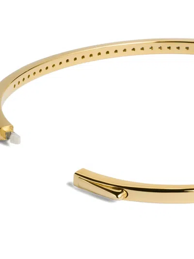 Monica Vinader Essential Diamond Bangle Bracelet In Gold