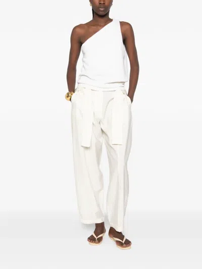 Cordera Buttoned Trousers In White