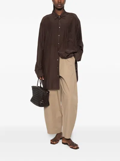 Cordera Buttoned Trousers In Brown