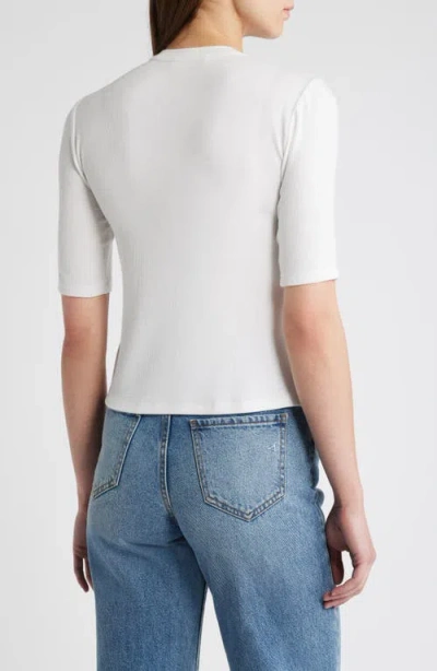 Frame Rib Crewneck T-shirt In White