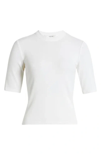 Frame Rib Crewneck T-shirt In White