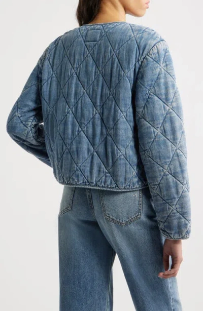 Rails Ency Quilted Denim Jacket In Blue