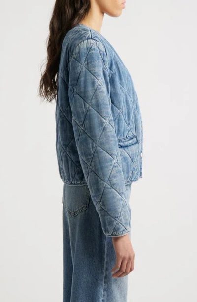 Rails Ency Quilted Denim Jacket In Blue
