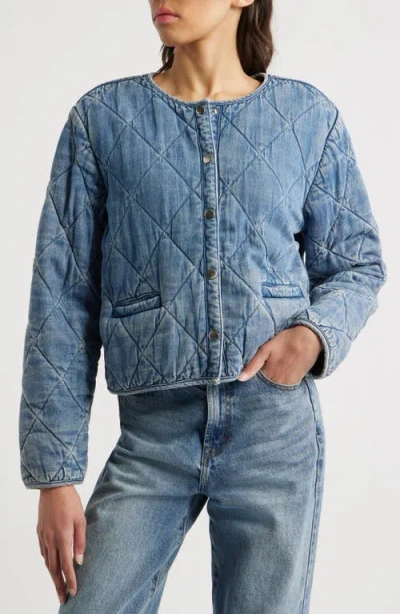 Rails Ency Quilted Denim Jacket In Blue