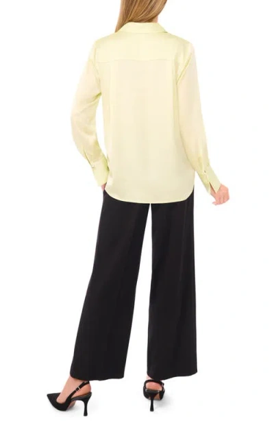 Halogen ® Collared Charmeuse Popover Top In Neutral