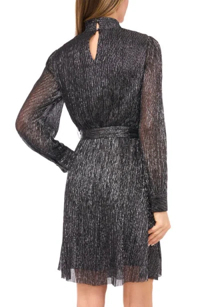Halogen ® Metallic Long Sleeve Minidress In Multi