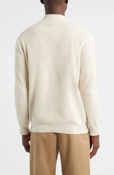 Nn07 Davy 6429 Ribbed Mock Neck Sweater In White