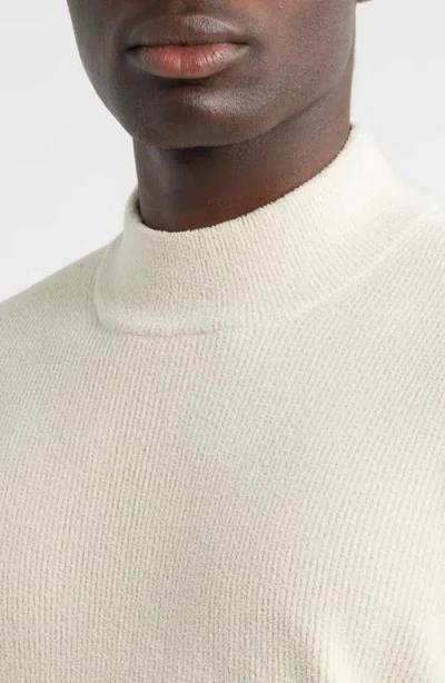 Nn07 Davy 6429 Ribbed Mock Neck Sweater In White
