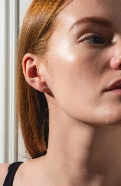 Local Eclectic Solid 9k Gold Mushroom Stud Earrings In Gold