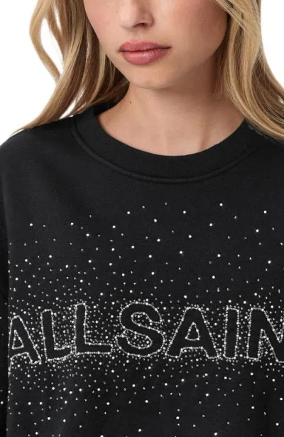 Allsaints Sprinkle Etta Sweatshirt In Black