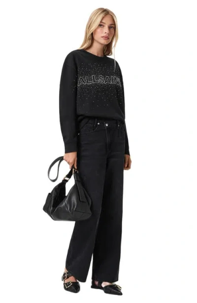 Allsaints Sprinkle Etta Sweatshirt In Black