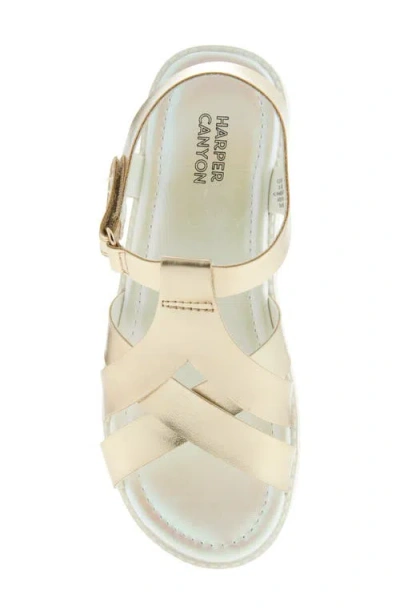 Harper Canyon Catalinna Flat Sandal In Gold