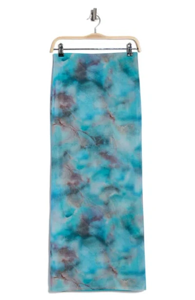 Leith Mesh Maxi Skirt In Blue