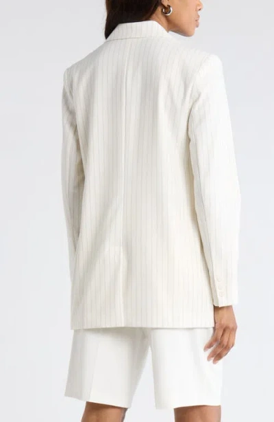 Leith Oversize Peak Lapel Blazer In Neutral