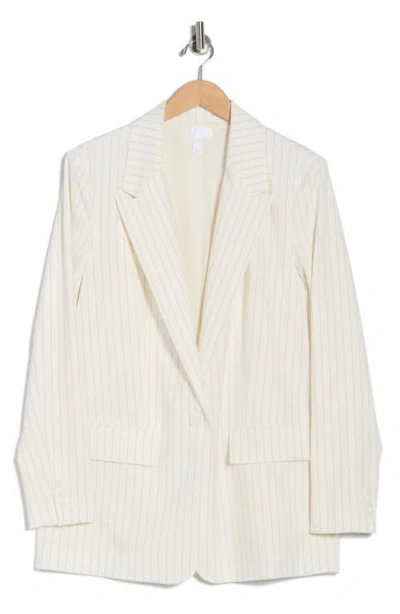 Leith Oversize Peak Lapel Blazer In Neutral