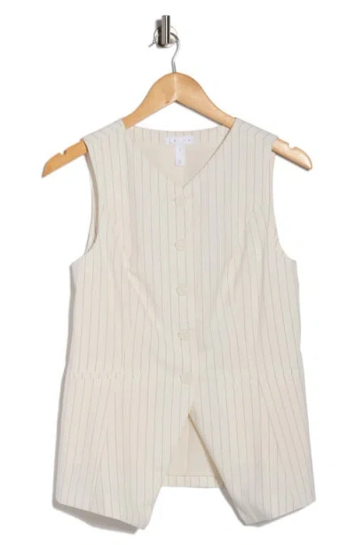 Leith Longline Vest In White
