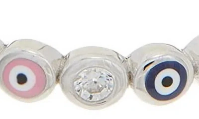 Juvell Evil Eye Cz Ring In White