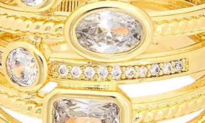 Juvell Layered Cz Ring In Metallic