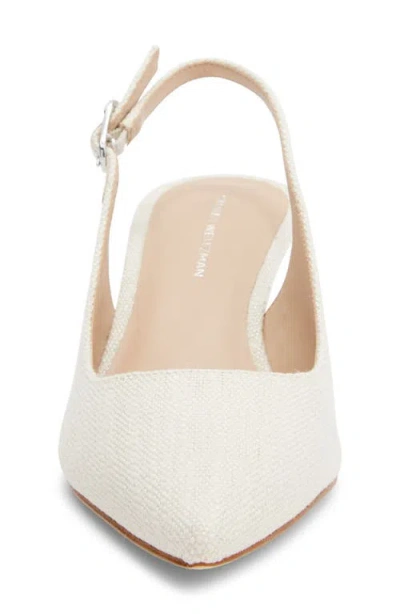 Stuart Weitzman Isla Slingback Pump In White