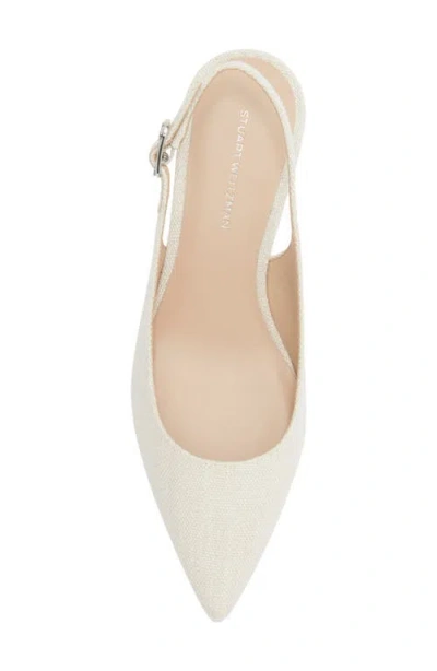 Stuart Weitzman Isla Slingback Pump In White