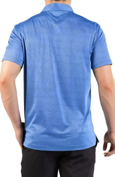 Tailorbyrd Honeycomb Textured Performance Polo In Blue
