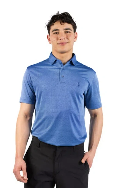 Tailorbyrd Honeycomb Textured Performance Polo In Blue
