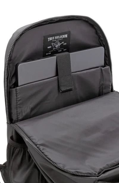 True Religion Hemi Canvas Backpack In Black