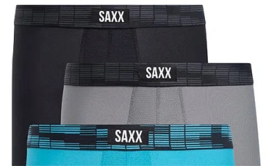 Saxx Assorted 3-pack Sport Mesh Boxer Briefs In Multi