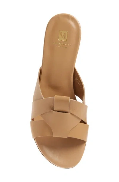 Bruno Magli Andria Woven Slide Sandal In Brown