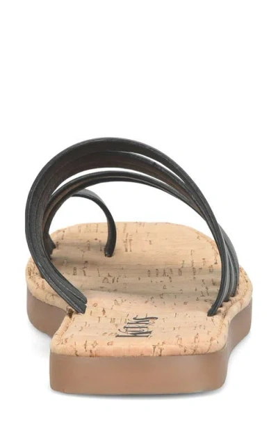 Korks Marisol Toe Loop Slide Sandal In Black