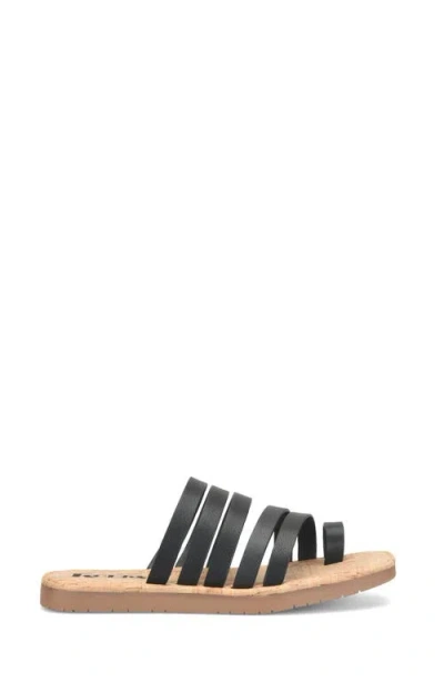 Korks Marisol Toe Loop Slide Sandal In Black