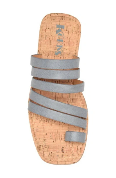 Korks Marisol Toe Loop Slide Sandal In Gray