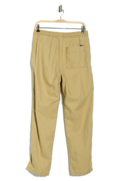 Union Pacifica Linen Blend Pull-on Pants In Brown