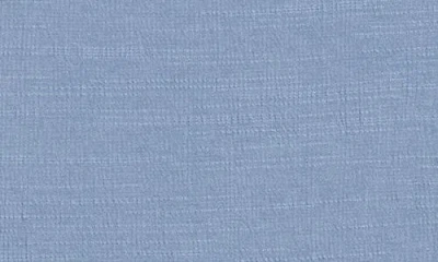 Max Studio Ruched Shoulder Textured Knit Top In Blue