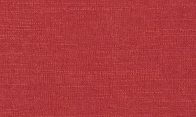 Max Studio Ruched Shoulder Textured Knit Top In Red