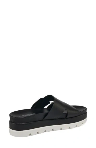 Jslides Bianca Platform Sandal In Black
