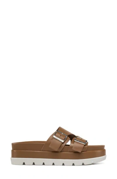 Jslides Bianca Platform Sandal In Brown