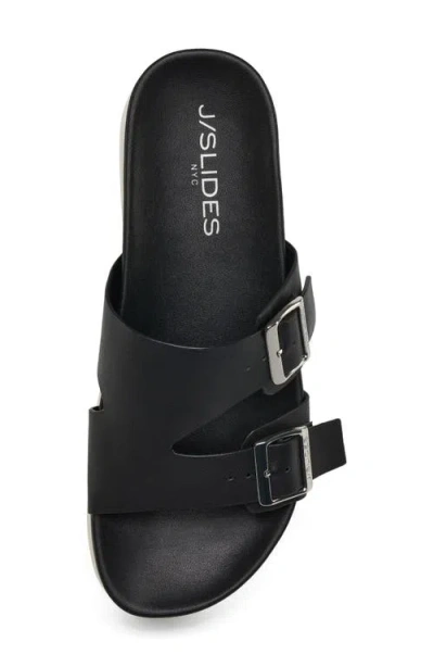 Jslides Bianca Platform Sandal In Black