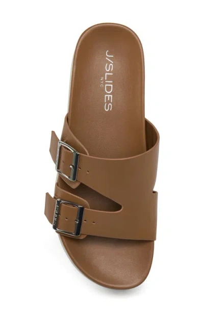 Jslides Bianca Platform Sandal In Brown
