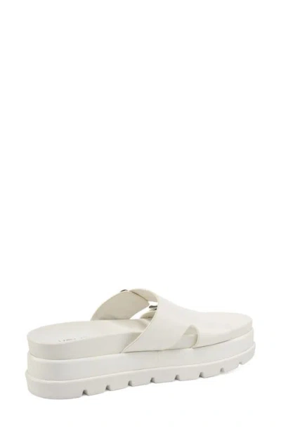 Jslides Bianca Platform Sandal In White