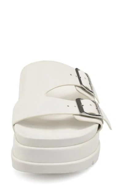 Jslides Bianca Platform Sandal In White