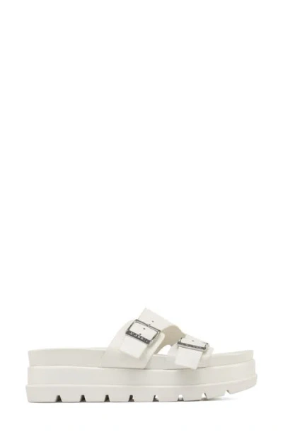 Jslides Bianca Platform Sandal In White