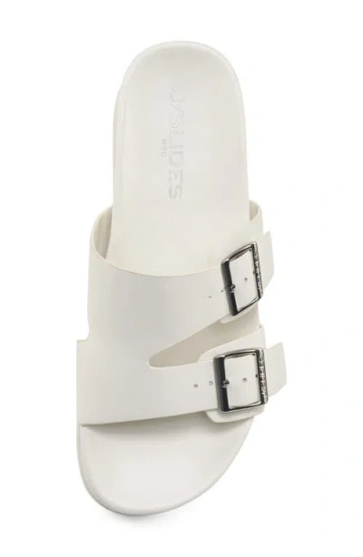 Jslides Bianca Platform Sandal In White