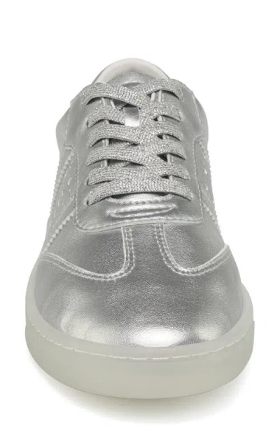 Jslides Hunter Leather Sneaker In Silver