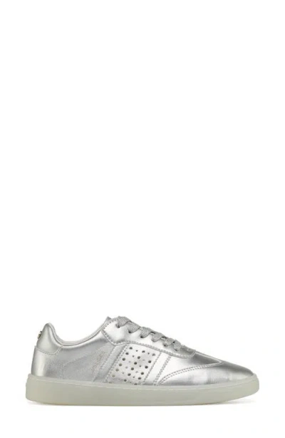 Jslides Hunter Leather Sneaker In Silver