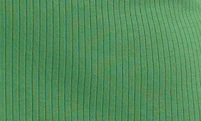 Cyrus Keyhole Button-front Rib Top In Green