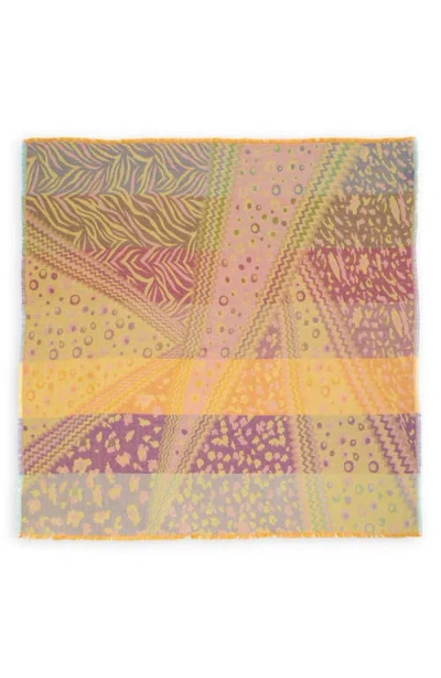 Saachi Mixed Animal Pattern Scarf In Neutral