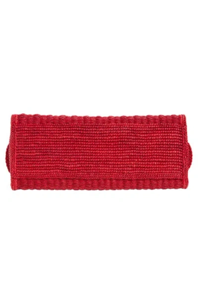 Jacquemus Medium Le Turismo Raffia Shoulder Bag In Burgundy
