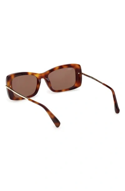 Max Mara 54mm Rectangular Sunglasses In Brown