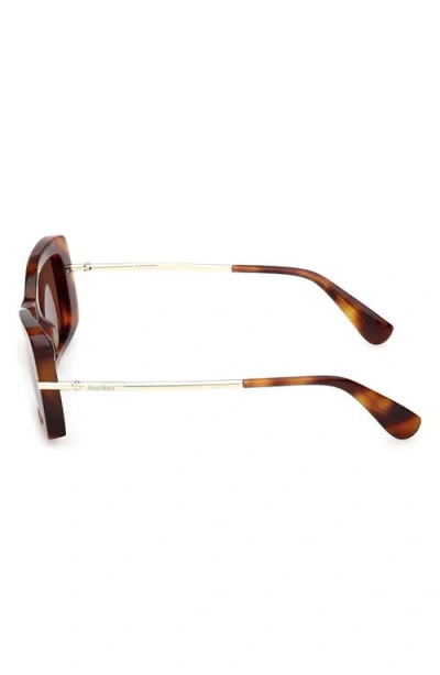 Max Mara 54mm Rectangular Sunglasses In Brown